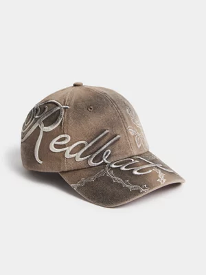 Redbat Unisex Dirty Washed 6 Panel Brown Cap 