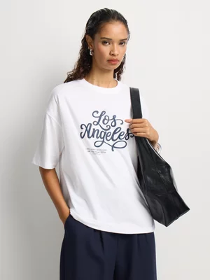 LA Print Oversized T-Shirt