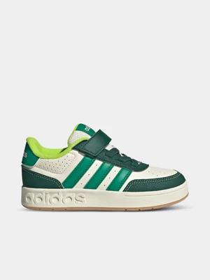 Kids adidas Breakbase Off White/Green Sneaker