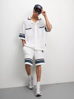 Redbat Athletics Men's White Knit Top