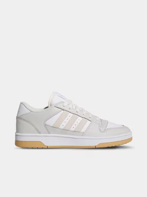 Mens adidas Break Start Low White/Grey Sneaker