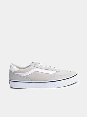 Mens Vans Brooklyn LS Beige/White LS Sneaker