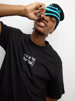 The FIX Men's Black Right Time Graphic Top