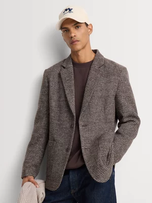 Markham Men's Smart Slim Fit Textured Brown Blazer