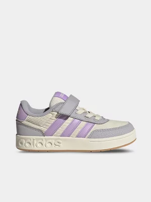 Kids adidas Breakbase Grey/Purple Sneaker