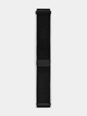 Tempo Pulse Black Plated Mesh Smart Watch Strap 