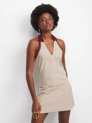 The FIX Women's Stone Bengaline Halterneck Dress 