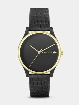 Lacoste Crocodelle Black Thermoplastic Silicone Watch