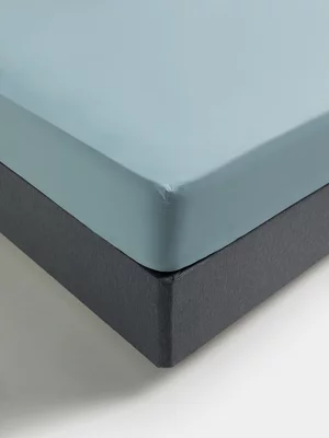 Jet Home Blue  Poly Percale 200TC  Extra Depth Fitted Sheet