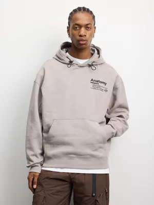 Anatomy Men's Graphic Compass Grey Hoodie 