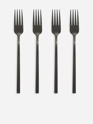 Jet Home Black 4 Piece Fork Set