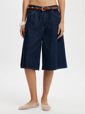 Women's Cotton On Blue Lyocell Wide Denim Jort