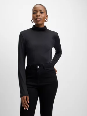 Jet Womens Black Dty Poloneck