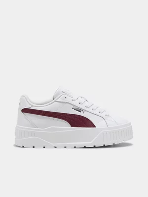 Junior Puma Karmen II White/Burgundy Sneaker