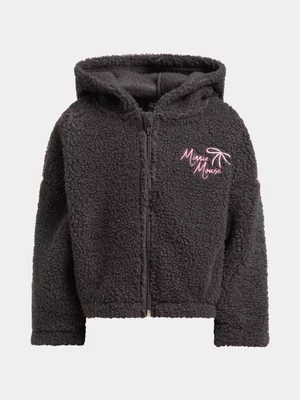 Jet Younger Girls Minnie Grey Borg Jacket