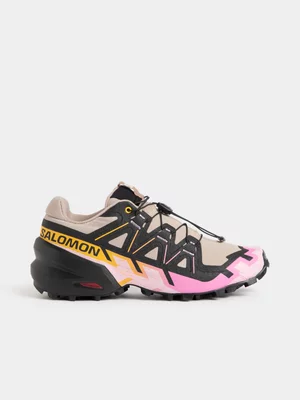 Salomon Womens Speedcross 6 Black/Grey/Orange Trail Running Shoes 