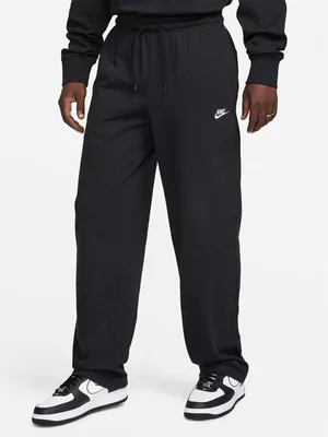 Nike Mens Sportswear Club Open-Hem Black Pants