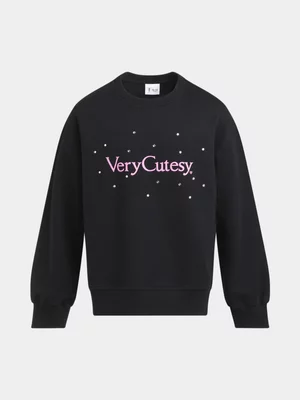 Girls Bedazzeled Crew Sweat 