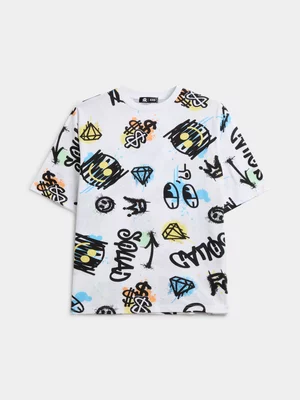 Jet Teen Boys All Over Print Graphic T-shirt