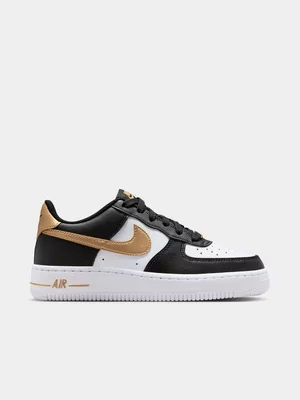 Nike Junior Air Force 1 Black/Gold Sneaker