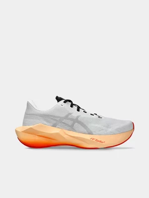 ASICS Mens Novablast 6 White/Orange Glow Running Shoes 