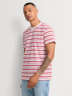 Markham Men's Slim Fit Horizontal Stripe Multicolour T-Shirt