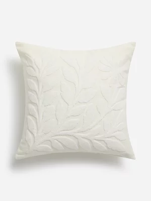 Jet Home White Boucle Embroidered Scatter Cushion 50x50
