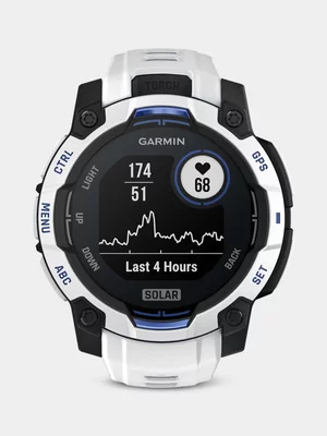 Garmin Instinct 3 45mm Solar Whitestone/Bolt Blue Band Smartwatch