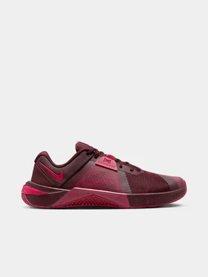 Nike Womens Metcon 10 Burgandy/Pink Training Shoes 