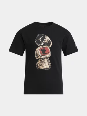Jordan Unisex Youth Jersey Ring Stack Black T-Shirt