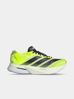 adidas Mens Adizero Boston 13 Lime/Black Running Shoes 