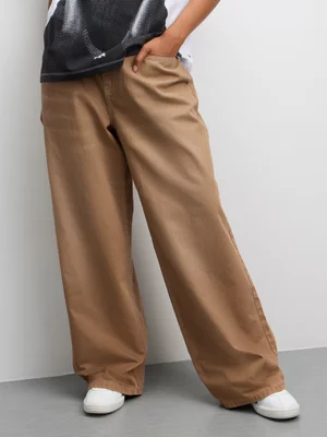 Redbat Women's Wash Baggy Brown Jeans