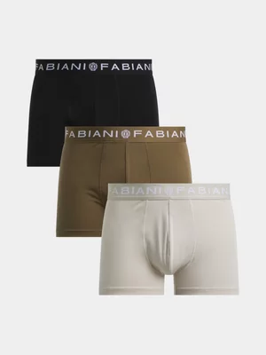 Fabiani Men's 3-Pack Multi Army Trunks