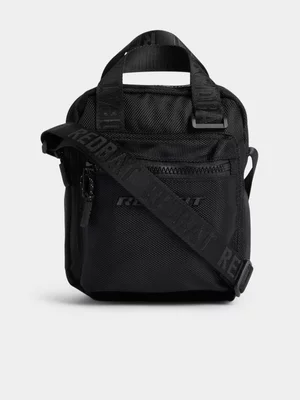 Redbat Unisex Top Handle Black Crossbody Bag