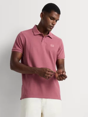 Relay Jeans Men's Relaxed Fit Badge Pink Golfer