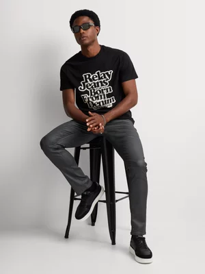 Relay Jeans Men's Skinny Coated Silver Denim