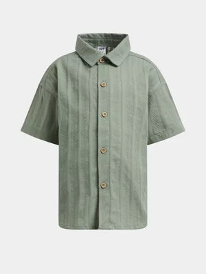 Jet Younger Boys Sage Textured Shirt