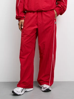 The FIX Men's Red Crinkle Wide Leg Pants With Piping
