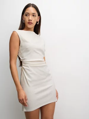 The FIX Women's White Textured Mini Dress 