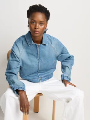 FF Denim Cropped Denim Jacket