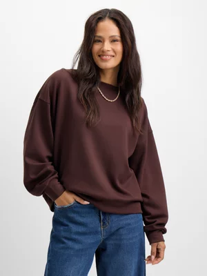 Jet Women’s Brown Scuba Crew Top
