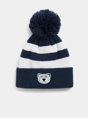 Jet Baby Navy Stripe Beanie