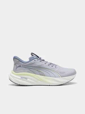 Puma Mens Magnify Nitro 3 Grey/Green Running Shoes 