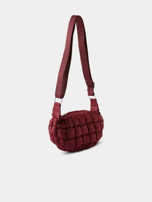 Women's Cotton On Burgundy Mini Bowie Crescent Bag