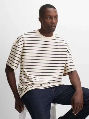 Jet Men's Navy/Ecru Stripe T-Shirt