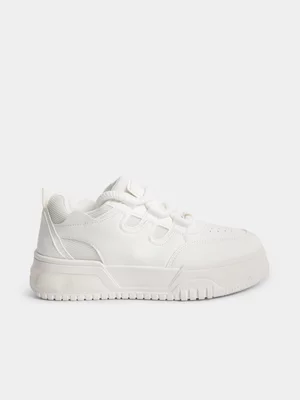 Jet Teen Boys White Chunky Court Sneaker