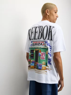 Reebok Men's Graphic Sneaker Spaza White T-shirt
