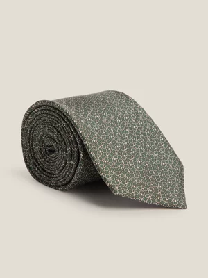 Fabiani Men's Green Silk Link Design Fatigue Tie