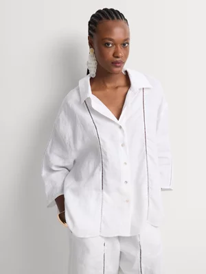 Luella Linen Ladder Lace Co-Ord Shirt