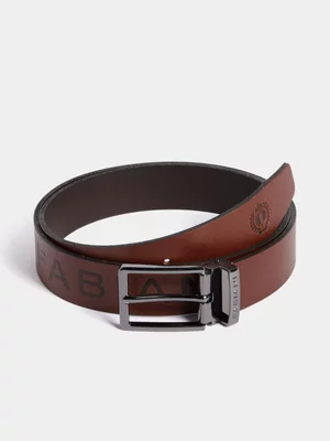 Fabiani Men's Smart Tan Logo Belt 